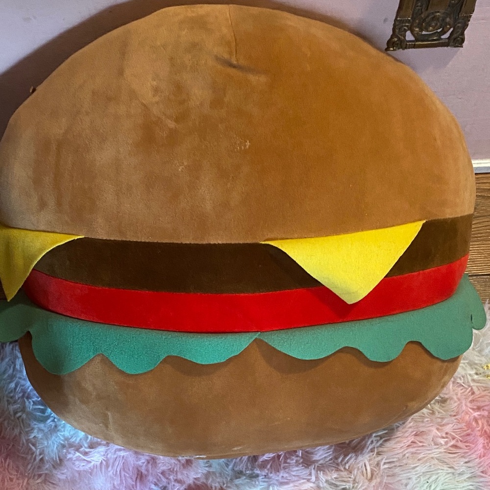 Huge Squishmallow Plush Carl the Cheeseburger - Picture 2 of 3